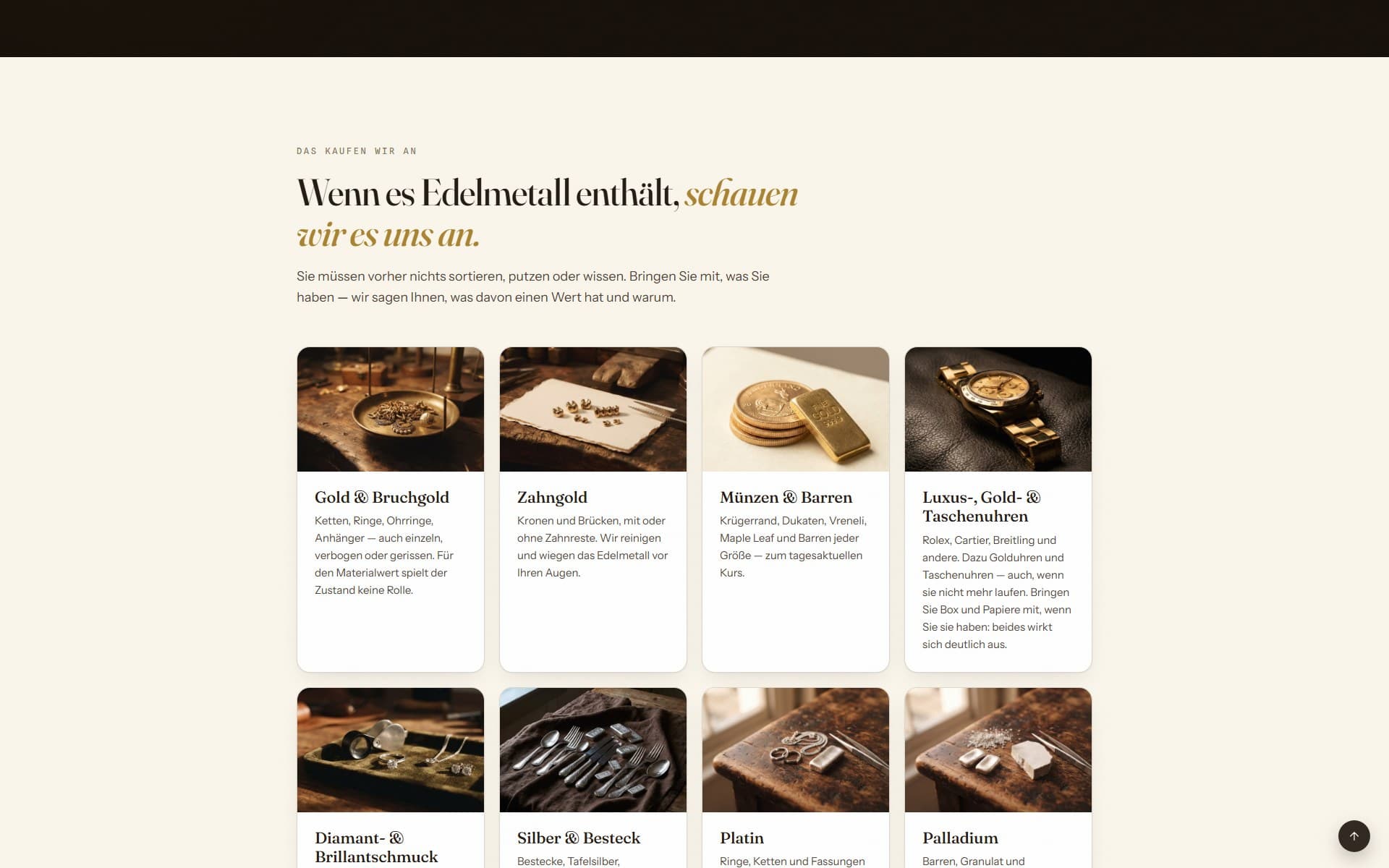 Goldankauf Artuk — mid-scroll